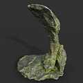 Decorative Mossy Rock Structure With Textured Surface For Garden Landscape 3d model