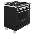 Fisher Paykel Modern Red Kitchen Oven With Multiple Control Knobs