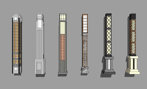 New Chinese Style Street Lamp Post Outdoor Lamp 3d model