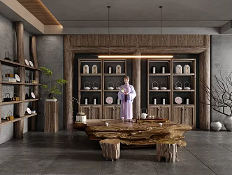 Quiet Tea Room 3d model