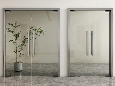 Modern Glass Door Glass Door Double Door Office Glass Door Glass Door Double Door Shop Door model