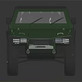 Green Military Off Road Vehicle With Rugged Exterior And Large Tires