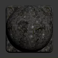 Natural Textured Stone Material Cube And Sphere On Gray Background 3d model