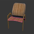 Wooden Accent Chair with Curved Backrest Seat Light Wood Grain Sleek Armrests and Angular Legs