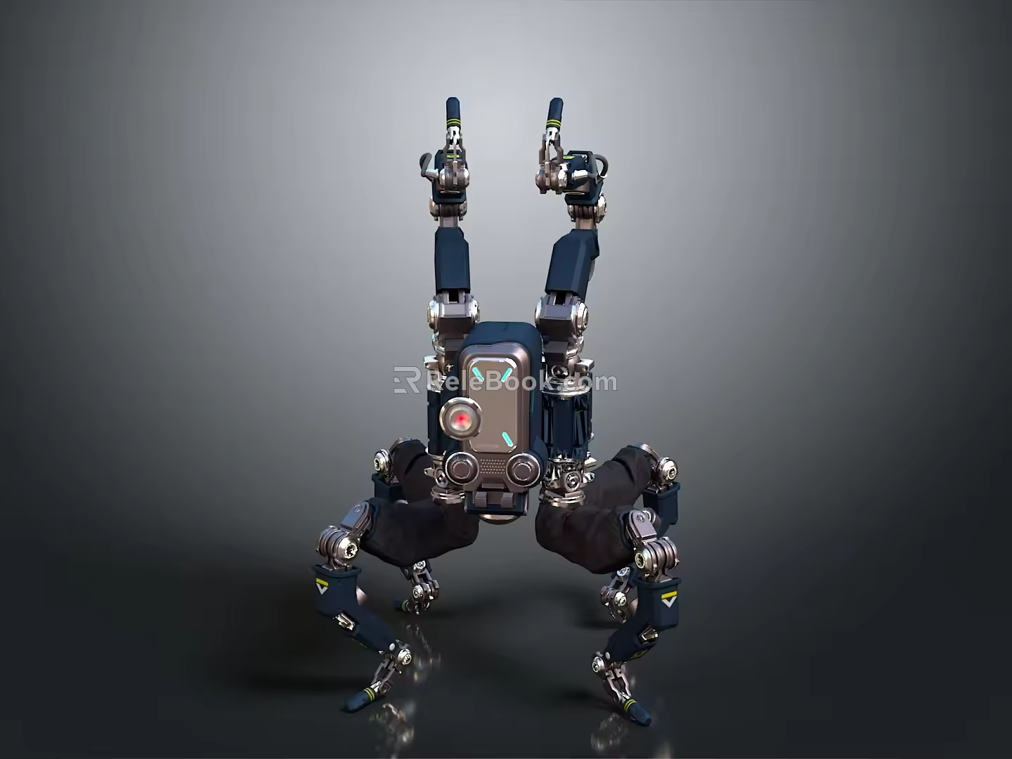Robot Assistant Small Robot Butler Robot Butler Figure Game Figure 3d model