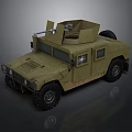Military Olive Green Tank With Mounted Weapon Armored Body Windows And Heavy Duty Wheels