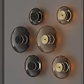 Modern Round Wall Lamps With Black Gold Metal Shades And Decorative Wall Mounted Lighting Design