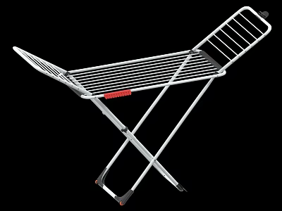 Foldable Metal Storage Shelf With Grid Layer Design For Space Saving Home Organization 3d model