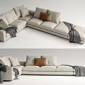 Modern Corner Sofa Minotti Multiplayer Sofa Multiplayer Sofa 3d model