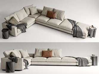 Modern Corner Sofa Minotti Multiplayer Sofa Multiplayer Sofa 3d model