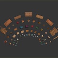 Medieval Items Dungeon Items Medieval Furniture Old Furniture Dungeon Items Ancient Brick Wall Brick Wall 3d model