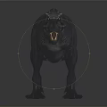 Detailed Realistic 3D Tyrannosaurus Rex Dinosaur Model Standing On Grey Background