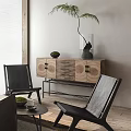 Modern Sofa Coffee Table Set In Minimalist Living Room With Wooden And Metal Accents