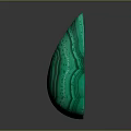 Green Teardrop Shaped Decorative Ornament Set with Glossy Glass Surface for Home Decoration