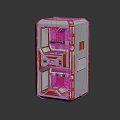 Retro Style Commercial Vending Machine With Red Silver Exterior And Glass Doors