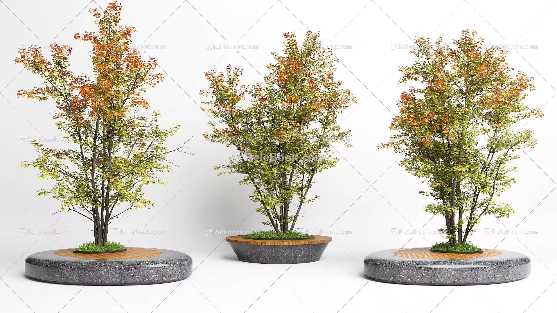 Landscape tree pool 3d model