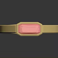 Stylish Gold Ring Featuring Square Red Gemstone And Modern Sleek Design