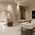 Luxury Modern Beauty Hair Salon Interior With Elegant Stylish Decor Space