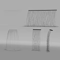 Various Water Fountain Designs With Cascading Streams Sheet Curtains And Curved Jets