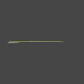 Game Character Racing On Curved Black Track With Green Background And Red White Edges