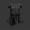 Checkered Short Sleeved Casual Dress For Daily Life Use And Comfortable Design