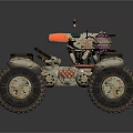 Mars Exploration Rover With Large Rugged Wheels And Scientific Instruments For Planetary Research 3d model