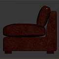Red Fabric Two Seater Sofa With Modern Comfortable Upholstered Design 3d model