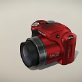 Samsung Red Digital Camera With High Resolution Lens And Compact Design 3d model