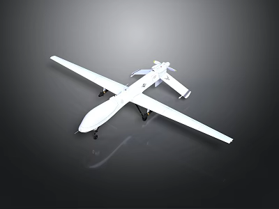 Advanced Space Exploration Drone With Long Wings And Streamlined Body 3d model