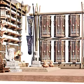 weapon rack bow and arrow gun weapon rack 3d model