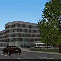 Modern School Building Exterior Design With Multi Story Glass Windows And White Facade