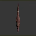 Pink Striped Parasaurolophus Dinosaur 3D Model With Textured Skin Standing On Dark Background