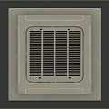Quiet Air Conditioner Fan With Square Grille Design For Home Cooling Efficiency