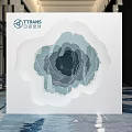 ITTRANS Global Logistics Exhibition Panel With Abstract Floral Pattern And Interior Hall Space
