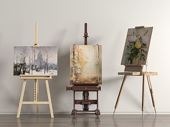 Oil painting easel 3d model