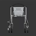 Lightweight Rollator Walker With White Mesh Basket Gray Handles And Four Wheels