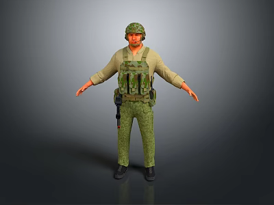 female plainclothes agent plainclothes special agent police officer special police special forces 3d model