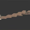 Arched Stone Bridge Design With Stair Steps And Decorative Pillars