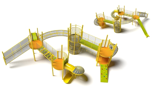 Jungle disco platform expansion paradise sightseeing tower viewing platform customization paradise amusement park children's paradise amusement park amusement park amusement sketch slide combination function 3d model