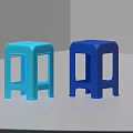 Colorful Plastic Stools With Various Colors And Simple Design For Home Use