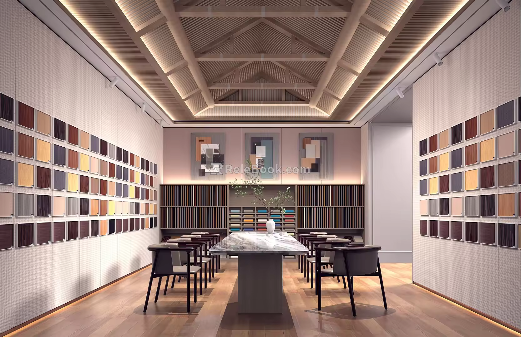 New Chinese Designer Sample Selection Area Division Sample Selection Area 3d model