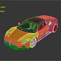 Yellow Sports Car With Black Roof Sleek Design And Shiny Black Wheels