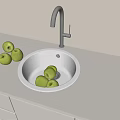 Modern vegetable basin sink faucet embedded sink vegetable sink 3d model