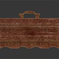 Wooden Storage Box With Intricate Carved Patterns And Top Handle For Home Organizing