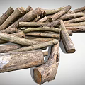 Natural Arbor Tree Logs Stacked Pile Of Freshly Cut Wooden Timber
