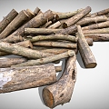 Wood Tree Wood Tree Wood Pile Firewood Pile Scanning Tree 3d model