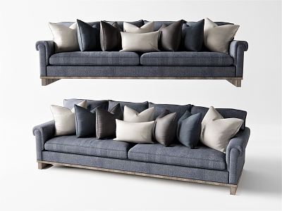 Nordic Double Sofa Pillow Long Sofa model