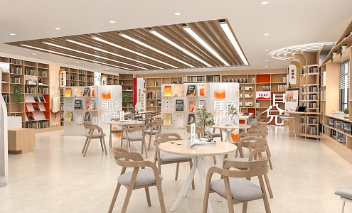 Modern Library Reading Room Leisure Room Consulting Area Reading Room Book Bar Bookstore School Reading Room City Book Bar Ladder Library Book Area Book Beautiful Chen 3d model