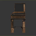 Classic Wooden Functional Desk With Drawer Lower Shelf And Sturdy Design