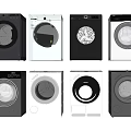 Various Modern Washing Machines With Different Contemporary Styles Colors And Designs
